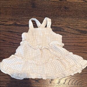 Modern Moments toddler Cream Plaid Ruffle Dress